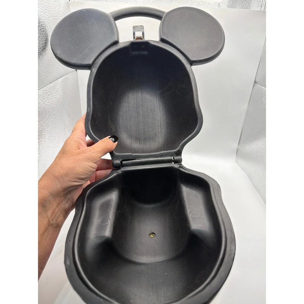 Vintage Mickey Mouse Head Plastic Lunch Box with Thermos Disney Collectible Set